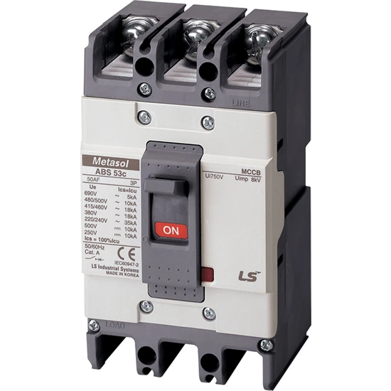 ABN203c 250A - Metasol Kompakt Şalter (Sabit termik/12ln manyetik korumalı) 3x250A 25kA 250AF