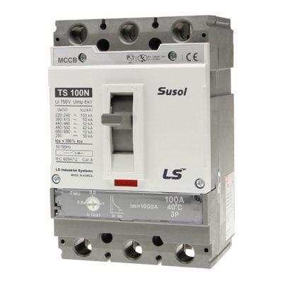 TE100S FMU100 80A 4P  - Susol Kompakt Şalter (63-80A ayarlı termik/10ln manyetik korumalı) 4x80A 37kA
